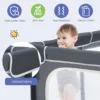 Opvouwbare box met hoogte 70cm oxford stoffen box met ademend gaas 50 oceaanballen 4 handgrepen voor kinderen van 10 72 maanden oud 4