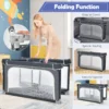Opvouwbare box met hoogte 70cm oxford stoffen box met ademend gaas 50 oceaanballen 4 handgrepen voor kinderen van 10 72 maanden oud 5