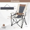 Opvouwbare campingstoel gewatteerde ligstoel met bekerhouder armleuning lendenkussen draagbare lendenstoel voor tuin camping 3