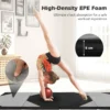 Opvouwbare gymnastiekmat met 4 panelen schuim en pu trainingsmat met handgrepen en klittenband voor gymnasten en yogatrainers grijs 3