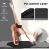 Opvouwbare gymnastiekmat met 4 panelen schuim en pu trainingsmat met handgrepen en klittenband voor gymnasten en yogatrainers grijs 4
