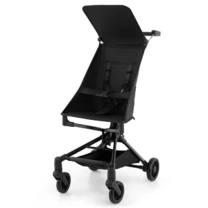 Opvouwbare kinderwagen compacte en vliegtuigvriendelijke kinderwagen met verstelbare kap grote opbergmand en terreinwielen 1