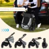 Opvouwbare kinderwagen met omkeerbare zitting verstelbare rugleuning verstelbare kap handgreep aluminium kinderwagen grijs 7