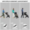 Opvouwbare kinderwagen wandelwagen met verstelbare rugleuning en kap babywagen met bekerhouder 5 punts gordel (zwart) 5