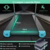 Opvouwbare loopband voor thuis compacte loopband met app bediening bluetooth luidspreker elektrische loopband marineblauw+zwart 4
