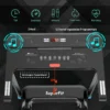 Opvouwbare loopband voor thuis compacte loopband met app bediening bluetooth luidspreker elektrische loopband marineblauw+zwart 6