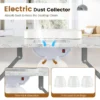 Opvouwbare manicuretafel met elektrische stofafzuiger flexibele ledlamp verwijderbare polssteun draagtas 4 vergrendelbare wielen wit 4
