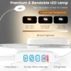 Opvouwbare manicuretafel met elektrische stofafzuiger flexibele ledlamp verwijderbare polssteun draagtas 4 vergrendelbare wielen wit 5