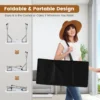 Opvouwbare manicuretafel met elektrische stofafzuiger flexibele ledlamp verwijderbare polssteun draagtas 4 vergrendelbare wielen wit 6