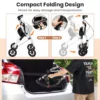 Opvouwbare rollator met 4 wielen & remmen lichtgewicht medische rollator in hoogte verstelbaar met handgreep dienblad opbergmand 7