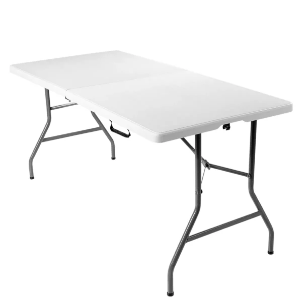Opvouwbare tafel draagbare plastic binnen zowel buiten picknick feest dineren kampeertafel 153 x 74 x 74cm 2