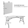 Opvouwbare tafel draagbare plastic binnen zowel buiten picknick feest dineren kampeertafel 153 x 74 x 74cm 5