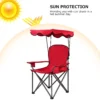 Opvouwbare visstoel met bekerhouder voor patio strand camping 96,5 x 67,5 x 130 cm rood 6