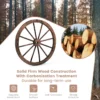 Ouderwets wagenwiel set van 2 houten wiel met stalen velg decoratief tuin wagenwiel autowiel 76 x 76 x 3,5cm bruin 4