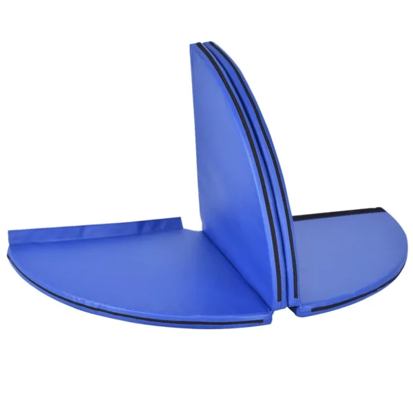 Paalmat dansmat gymnastiek beschermmat met klittenband pvc mat afneembaar Ф150 x 5 cm blauw 3
