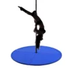 Paalmat dansmat gymnastiek beschermmat met klittenband pvc mat afneembaar Ф150 x 5 cm blauw 4