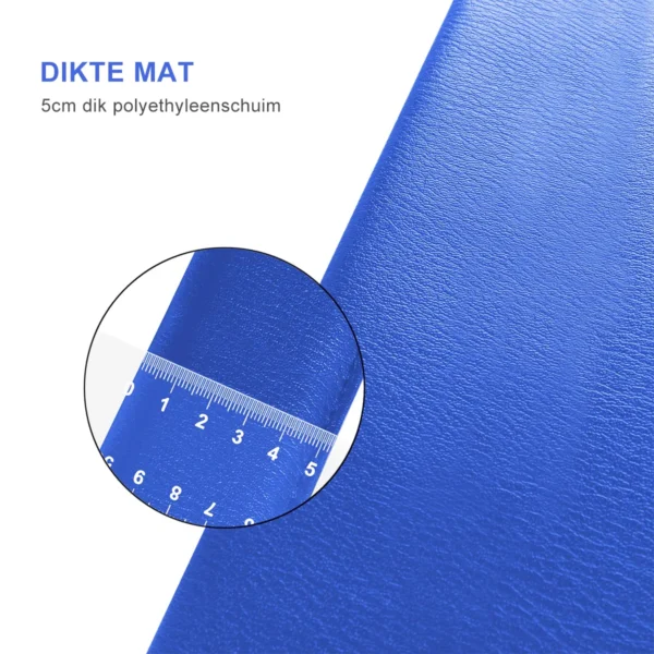 Paalmat dansmat gymnastiek beschermmat met klittenband pvc mat afneembaar Ф150 x 5 cm blauw 6