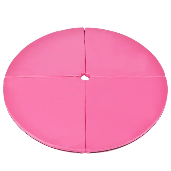 Paalmat dansmat gymnastiek beschermmat met klittenband pvc mat afneembaar Ф150 x 5 cm roze 2