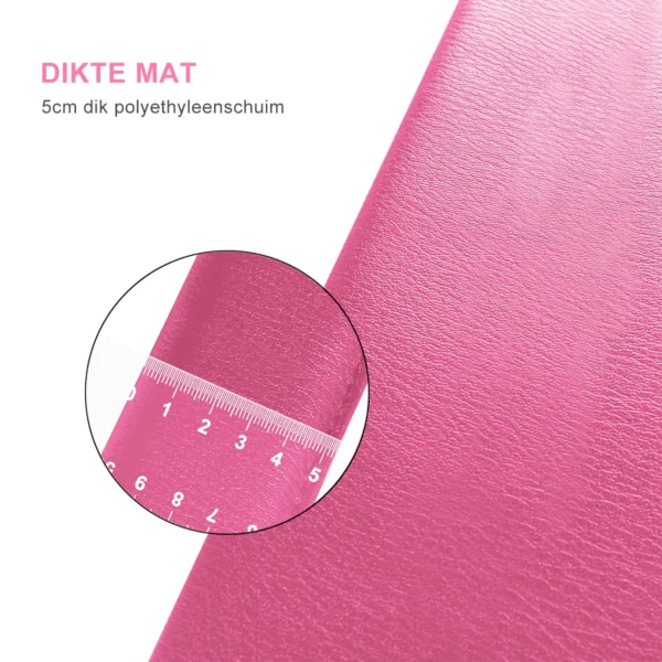 Paalmat dansmat gymnastiek beschermmat met klittenband pvc mat afneembaar Ф150 x 5 cm roze 4