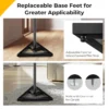 Paar in hoogte verstelbare luidsprekerstatieven 97 157cm driehoekige basis antislipstickers groot vierkant platform van 23 cm 5