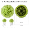 Pak van 2 kunst buxus bollen 28 cm tuinbol voor binnen of buiten om op te hangen of te staan voor tuin veranda huis bruiloft groen 3