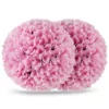 Pak van 2 kunst buxus bollen 28 cm tuinbol voor binnen of buiten om op te hangen of te staan voor tuin veranda huis bruiloft roze 2