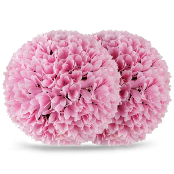 Pak van 2 kunst buxus bollen 28 cm tuinbol voor binnen of buiten om op te hangen of te staan voor tuin veranda huis bruiloft roze 2