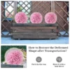 Pak van 2 kunst buxus bollen 28 cm tuinbol voor binnen of buiten om op te hangen of te staan voor tuin veranda huis bruiloft roze 7