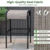 Patio barkrukken set van 2 metalen bistrokrukken met gebogen stoffen zitting stevig metalen frame barstoelen zonder rugleuning 4