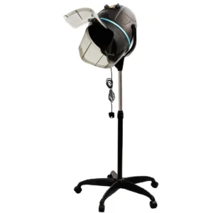Professionele 1050 w kap föhn met instelbare hoogte en temperatuur betrouwbaar timingsysteem sta basis en wielen föhn zwart 1