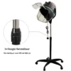 Professionele 1050 w kap föhn met instelbare hoogte en temperatuur betrouwbaar timingsysteem sta basis en wielen föhn zwart 4