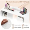 Professionele manicuretafel met 2 kasten 3 lades nagelstudio met polssteun metalen poten voor schoonheidssalon spa wit 7