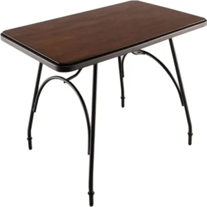 Rechthoekige eetkamertafel houten tafel metalen frame keukentafel voor 4 personen koffietafel vintage 110 x 70 x 77 cm 1