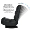 Relax fauteuil verstelbare opklapbare fauteuil draaibare vloer stoel vouwbare vloerstoel voor volwassenen zwart 5