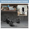 Rollator opvouwbaar en licht met zitting 2 in 1 rolstoel & reiserollator loophulp 6 voudig in hoogte verstelbaar met tas zwart 7