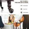 Rollende wereldbol wijnbar standaard 16e eeuwse italiaanse replica likeurfles plank houten wereldbol wijnhouder voor thuis bar 5