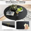 Ronde bistrotafel 101,5 cm bartafel omvormbaar tot 56 cm salontafel hoge pubtafel metalen onderstel voor bar eetkamer restaurant 6