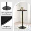 Ronde bistrotafel 101,5 cm bartafel omvormbaar tot 56 cm salontafel hoge pubtafel metalen onderstel voor bar eetkamer restaurant 7