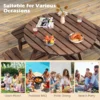 Ronde picknicktafelset voor 2 8 personen ronde kampeertafel met 4 ingebouwde banken 5 cm parasolgat buitentafel en stoelen bruin 7