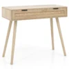 Rotan consoletafel met schuiflade haltafel in bohemian stijl houten salontafel kaptafel natuurlijk 2