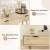 Rotan consoletafel met schuiflade haltafel in bohemian stijl houten salontafel kaptafel natuurlijk 5