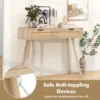 Rotan consoletafel met schuiflade haltafel in bohemian stijl houten salontafel kaptafel natuurlijk 6