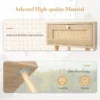 Rotan nachtkastje boho bijzettafel met handgeweven rotan decoratie moderne houten bijzettafel uit het midden natuur 3