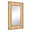 Rotan wandspiegel rechthoekige decoratieve spiegel met houten lijst verticale of horizontale hangspiegel boerderijstijl 90 x 60 cm 2