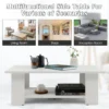 Salontafel met 2 niveaus van hout modern koffietafel bijzettafel tot 125 kg belastbaar 90 x 52 x 32 cm wit 5
