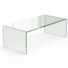 Salontafel van gehard glas u vormige bijzettafel moderne glazen tafel woonkamertafel koffietafel voor woonkamer kantoor 108 x 50 x 35 cm 1