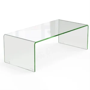 Salontafel van gehard glas u vormige bijzettafel moderne glazen tafel woonkamertafel koffietafel voor woonkamer kantoor 108 x 50 x 35 cm 1