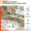 Salontafel van gehard glas u vormige bijzettafel moderne glazen tafel woonkamertafel koffietafel voor woonkamer kantoor 108 x 50 x 35 cm 5