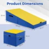 Schuine gymnastiekmat opvouwbare rechthoekige gymnastiekmat met epe schuim en antislip pvc leer aerobic oefening 120 x 60 x 35 cm 3