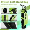 Set golfclubs voor kinderen rechtshandig golfclubset met golftas regenhoes complete golfset incl. 7/9/s ijzer 1 driver 4 hybride putter groen 7